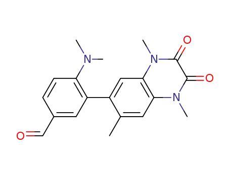 4-Dimethylamino-3-(1,4,7-trimethyl-2,3-dioxo-1,2,3,4-tetrahydro-quinoxalin-6-yl)-benzaldehyde