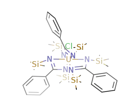 Molecular Structure of 115430-66-5 (tris{N,N'-bis(trimethylsilyl)benzamidinato}chlorouranium(IV))