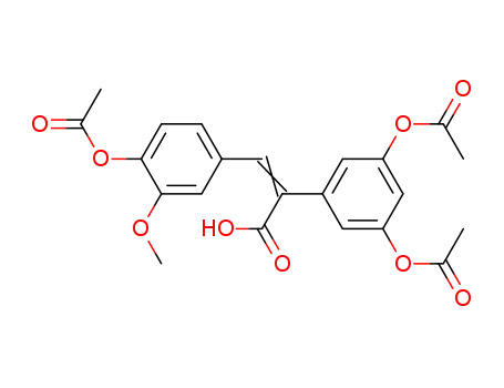 3,4',5-Triacetoxy-3'-methoxy-stilben-α-carbonsaeure