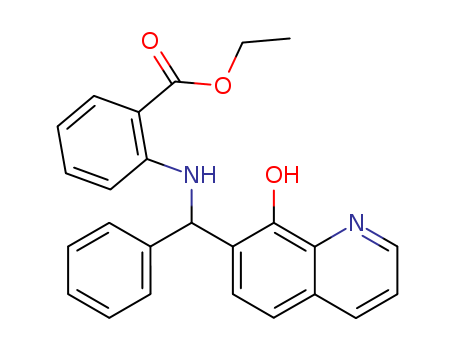 ethyl 2-[[(8-hydroxyquinolin-7-yl)-phenyl-methyl]amino]benzoate cas  5335-99-9