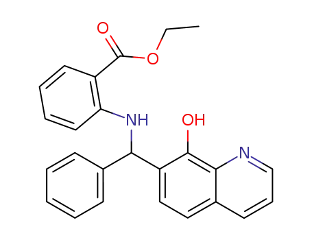 Molecular Structure of 5335-99-9 (ethyl 2-{[(8-hydroxyquinolin-7-yl)(phenyl)methyl]amino}benzoate)