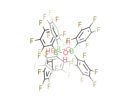 Molecular Structure of 518293-08-8 (bis(pentafluorophenyl)boronic acid trimer)