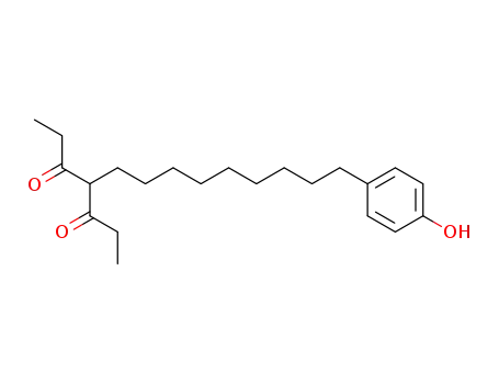 Molecular Structure of 62325-89-7 (3,5-Heptanedione, 4-[9-(4-hydroxyphenyl)nonyl]-)