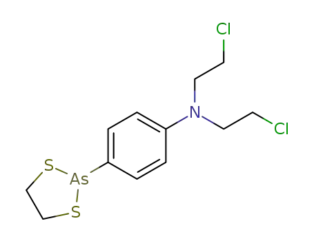 Molecular Structure of 5185-77-3 (N,N-Bis(2-chloroethyl)-p-(1,3,2-dithiarsolan-2-yl)aniline)