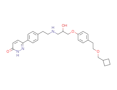 Molecular Structure of 133155-19-8 (6-[4-[2-[3-(4-(2-Cyclobutylmethoxyethyl)phenoxy)-2-hydroxypropylamino]ethyl]phenyl]-3(2H)-pyridazinone)
