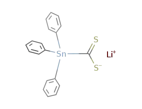 Molecular Structure of 84448-52-2 (Stannanecarbodithioic acid, triphenyl-, lithium salt)