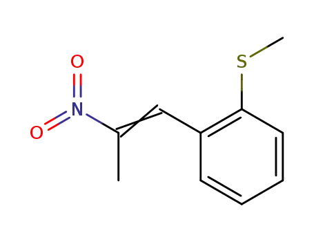 Molecular Structure of 90922-21-7 (2-Nitro-1-(2-methylmercapto-phenyl)-propen-<sup>(1)</sup>)
