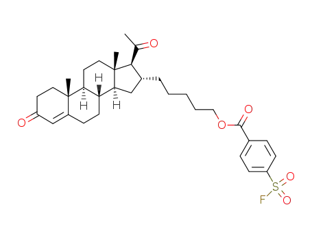 Molecular Structure of 30418-78-1 (16α-<3-(4-Fluorsulfonyl-benzoyloxy)-pentyl>-pregn-4-en-3,20-dion)