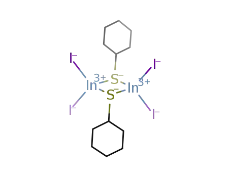 Molecular Structure of 97092-69-8 ((InI<sub>2</sub>(SC<sub>6</sub>H<sub>11</sub>))2)