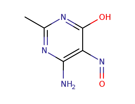 Molecular Structure of 2209-72-5 (4-AMINO-6-HYDROXY-2-METHYL-5-NITROSOPYRIMIDINE)