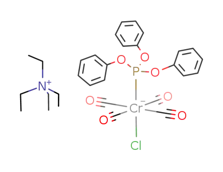 (C<sub>2</sub>H<sub>5</sub>)4N<sup>(1+)</sup>*Cr(CO)4Cl(P(OC<sub>6</sub>H<sub>5</sub>)3)<sup>(1-)</sup> = (C<sub>2</sub>H<sub>5</sub>)4N{Cr(CO)4Cl(P(OC<sub>6</sub>H<sub>5</sub>)3)}