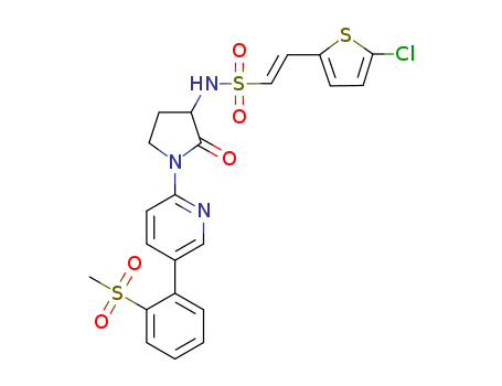 Ethenesulfonamide, 2-(5-chloro-2-thienyl)-N-[(3S)-1-[5-[2-(methylsulfonyl)phenyl]-2-pyridinyl]-2-oxo-3-pyrrolidinyl]-, (1E)-