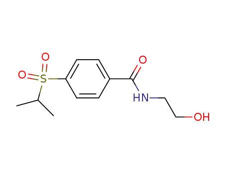 Molecular Structure of 20884-74-6 (N-(2-Hydroxyethyl)-p-(isopropylsulfonyl)benzamide)