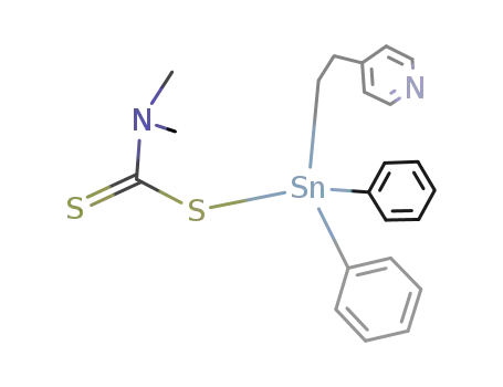 Pyridine, 4-[2-[[[(dimethylamino)thioxomethyl]thio]diphenylstannyl]ethyl]-