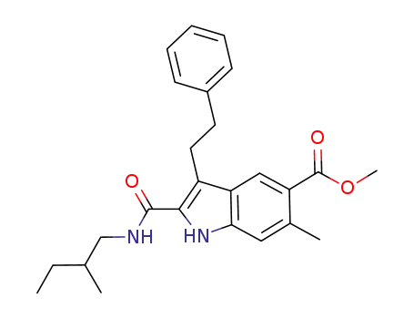 methyl 6-methyl-2-(2-methylbutylcarbamoyl)-3-phenethyl-1H-indole-5-carboxylate