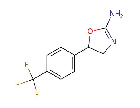Molecular Structure of 720-76-3 (5-[4-(trifluoromethyl)phenyl]-4,5-dihydro-1,3-oxazol-2-amine)
