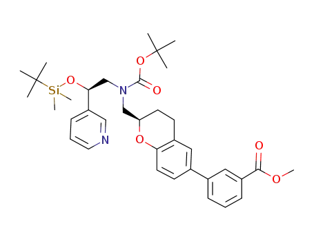 methyl 3-[(2R)-2-({(tert-butoxycarbonyl)[(2R)-2-{[tert-butyl(dimethyl)silyl]oxy}-2-(3-pyridinyl)ethyl]amino}methyl)-3,4-dihydro-2H-chromen-6-yl]benzoate