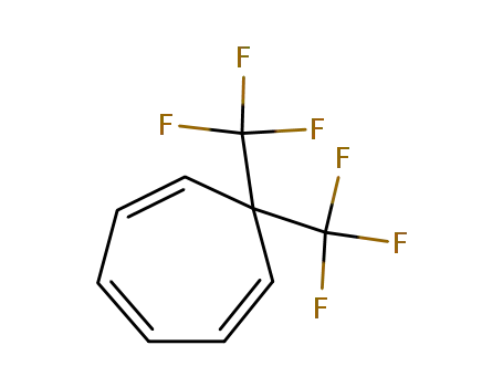 Molecular Structure of 714-82-9 (7,7-Bis(trifluoromethyl)-1,3,5-cycloheptatriene)