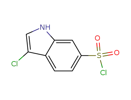 Molecular Structure of 879500-16-0 (1H-Indole-6-sulfonyl chloride, 3-chloro-)