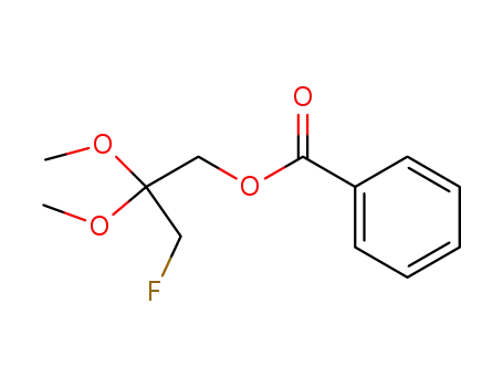 Molecular Structure of 62522-69-4 (2,2-Dimethoxy-3-fluoropropyl=benzoate)