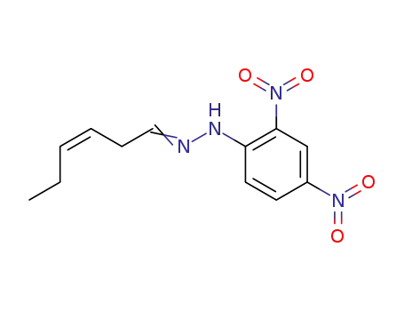 Molecular Structure of 2121-99-5 (hex-3<i>c</i>-enal-(2,4-dinitro-phenylhydrazone))
