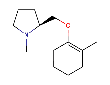 Molecular Structure of 1017590-64-5 (1-methyl-2-(S)-(2-methyl-cyclohex-1-enyloxymethyl)-pyrrolidine)