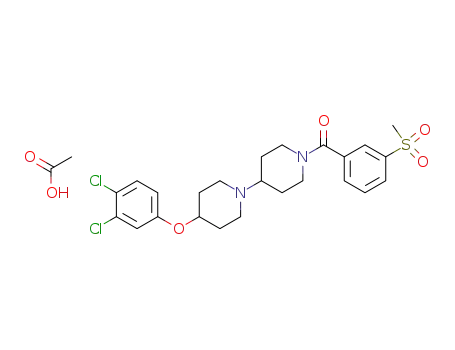 [4-(3,4-dichloro-phenoxy)-[1,4']bipiperidinyl-1'-yl]-(3-methanesulfonyl-phenyl)-methanone acetate