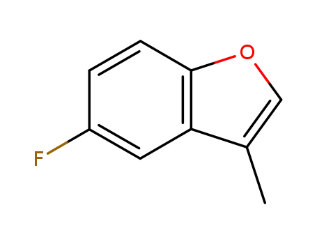 Molecular Structure of 33118-83-1 (Benzofuran,  5-fluoro-3-methyl-)
