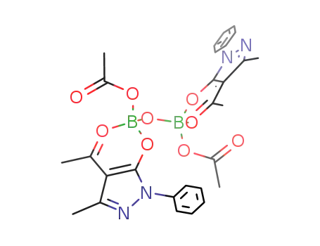 oxy-bis(acetatoborane)bis(4-acetyl-2,4-dihydro-5-methyl-2-phenyl-5H-pyrazolonato O'O')