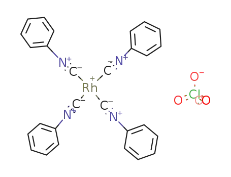 Rh(CNC<sub>6</sub>H<sub>5</sub>)4<sup>(1+)</sup>*ClO<sub>4</sub><sup>(1-)</sup>=[Rh(CNC<sub>6</sub>H<sub>5</sub>)4]ClO<sub>4</sub>