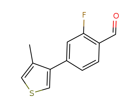 2-fluoro-4-(4-methylthiophen-3-yl)benzaldehyde