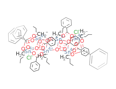 Molecular Structure of 107135-79-5 (bis(n-butyloxotin benzoato)-n-butyltin choride dibenzoate dimer)