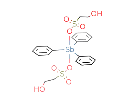 Molecular Structure of 112100-67-1 ((C<sub>6</sub>H<sub>5</sub>)3Sb(O<sub>3</sub>SCH<sub>2</sub>CH<sub>2</sub>OH)2)