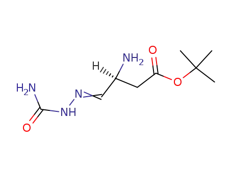 Molecular Structure of 160767-95-3 (Butanoic acid, 3-amino-4-[(aminocarbonyl)hydrazono]-,
1,1-dimethylethyl ester, (3S)-)