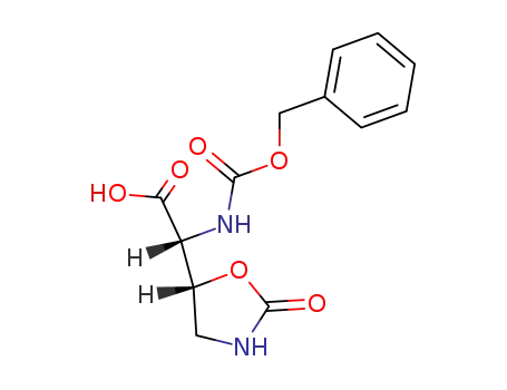 (<i>RS</i>)-benzyloxycarbonylamino-((<i>RS</i>)-2-oxo-oxazolidin-5-yl)-acetic acid