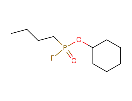 Molecular Structure of 28364-22-9 (Phosphonofluoridic acid, butyl-, cyclohexyl ester)