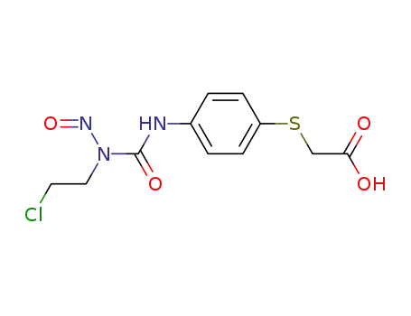 Molecular Structure of 13909-30-3 ([(4-{[(2-chloroethyl)(nitroso)carbamoyl]amino}phenyl)sulfanyl]acetic acid)
