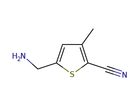 Molecular Structure of 779310-89-3 (2-Thiophenecarbonitrile,5-(aminomethyl)-3-methyl-(9CI))