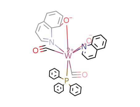 dicarbonyl bis(8-quinolinolato-N,O<sup>(1-)</sup>)(triphenylphosphine)tungsten(II)