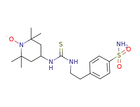 4-[({[(1-oxyl-2,2,6,6-tetramethylpiperidin-4-yl)amino]carbonothioyl}amino)ethyl]benzene sulfonamide