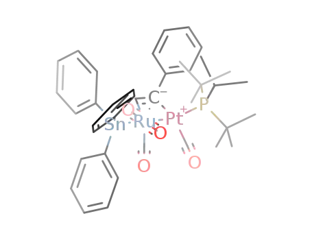 PtRu(CO)4(SnPh3)(PBu(t)3)[μ-H2CCPh]