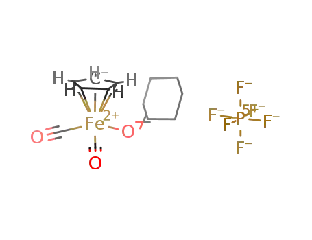 [C<sub>5</sub>H<sub>5</sub>Fe(CO)2((CH<sub>2</sub>)5CO)]<sup>(1+)</sup>*PF<sub>6</sub><sup>(1-)</sup>=[C<sub>5</sub>H<sub>5</sub>Fe(CO)2((CH<sub>2</sub>)5CO)]PF<sub>6</sub>