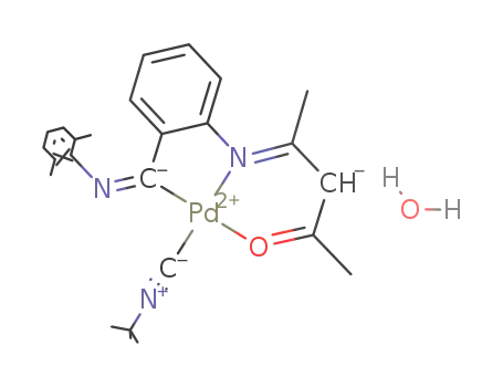 [Pd(C,N,O-C(=N(C<sub>6</sub>H<sub>3</sub>Me<sub>2</sub>-2,6))C<sub>6</sub>H<sub>4</sub>(NC(Me)CHC(Me)O)-2)((t)BuNC)]*H<sub>2</sub>O