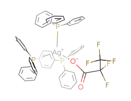 Molecular Structure of 667423-27-0 (tris(triphenylphosphine)silver(I) pentafluoropropionate)