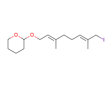 2-{[(2E,6E)-8-iodo-3,7-dimethylocta-2,6-dien-1-yl]oxy}tetrahydro-2H-pyran