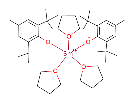 Molecular Structure of 163059-98-1 (Samarium,
bis[2,6-bis(1,1-dimethylethyl)-4-methylphenolato]tris(tetrahydrofuran)-)
