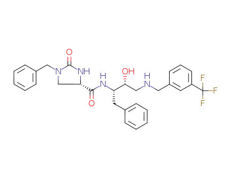 (4S)-1-benzyl-N-[(2S,3R)-3-hydroxy-1-phenyl-4-[(3-trifluoromethylphenyl)methylamino]butan-2-yl]-2-oxoimidazolidine-4-carboxamide