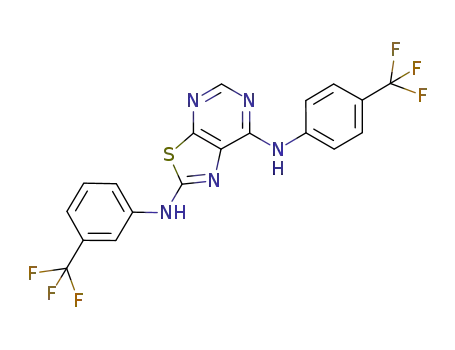 C<sub>19</sub>H<sub>11</sub>F<sub>6</sub>N<sub>5</sub>S