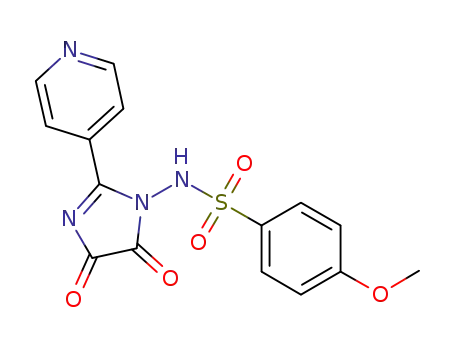 N-(4,5-dioxo-2-(pyridin-4-yl)-4,5-dihydroimidazol-1-yl)-4-methoxybenzenesulfonamide