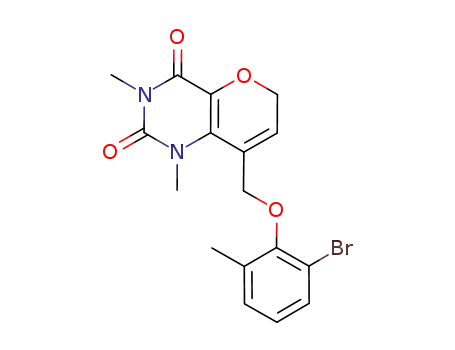 8-{[(2-bromo-6-methylphenyl)oxy]methyl}-1,3-dimethyl-2,3,4,6-tetrahydro-1H-pyrano[3,2-d]pyrimidine-2,4-dione